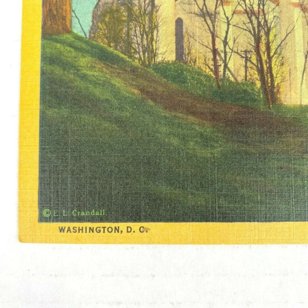 Vintage Washington‎ Cathedral Peter Paul Washington DC Postcard Curteich Posted